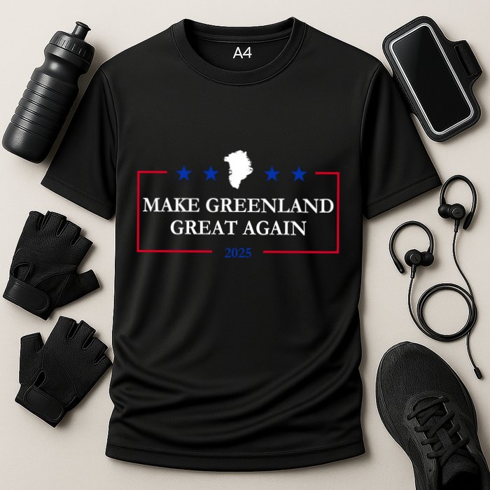 Make Greenland Great Again 2025 51st State Greenland Cooling Performance Crew T-Shirt