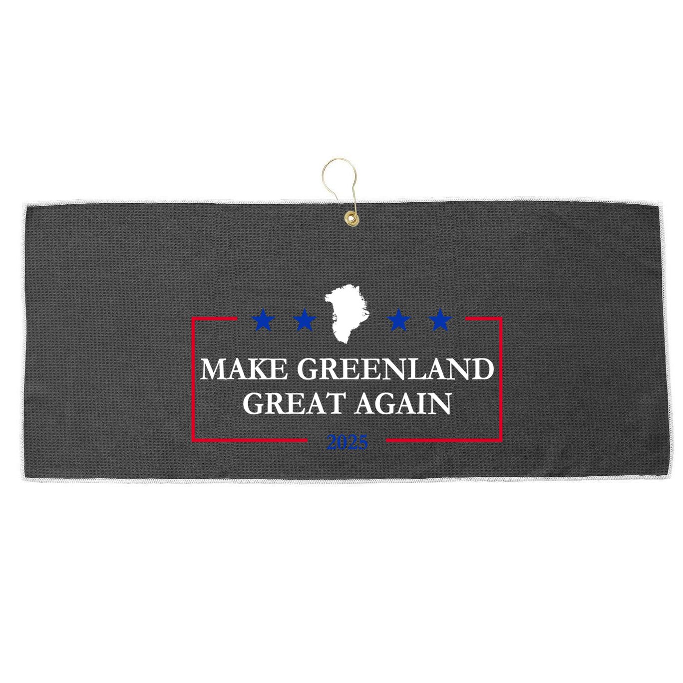 Make Greenland Great Again 2025 51st State Greenland Large Microfiber Waffle Golf Towel