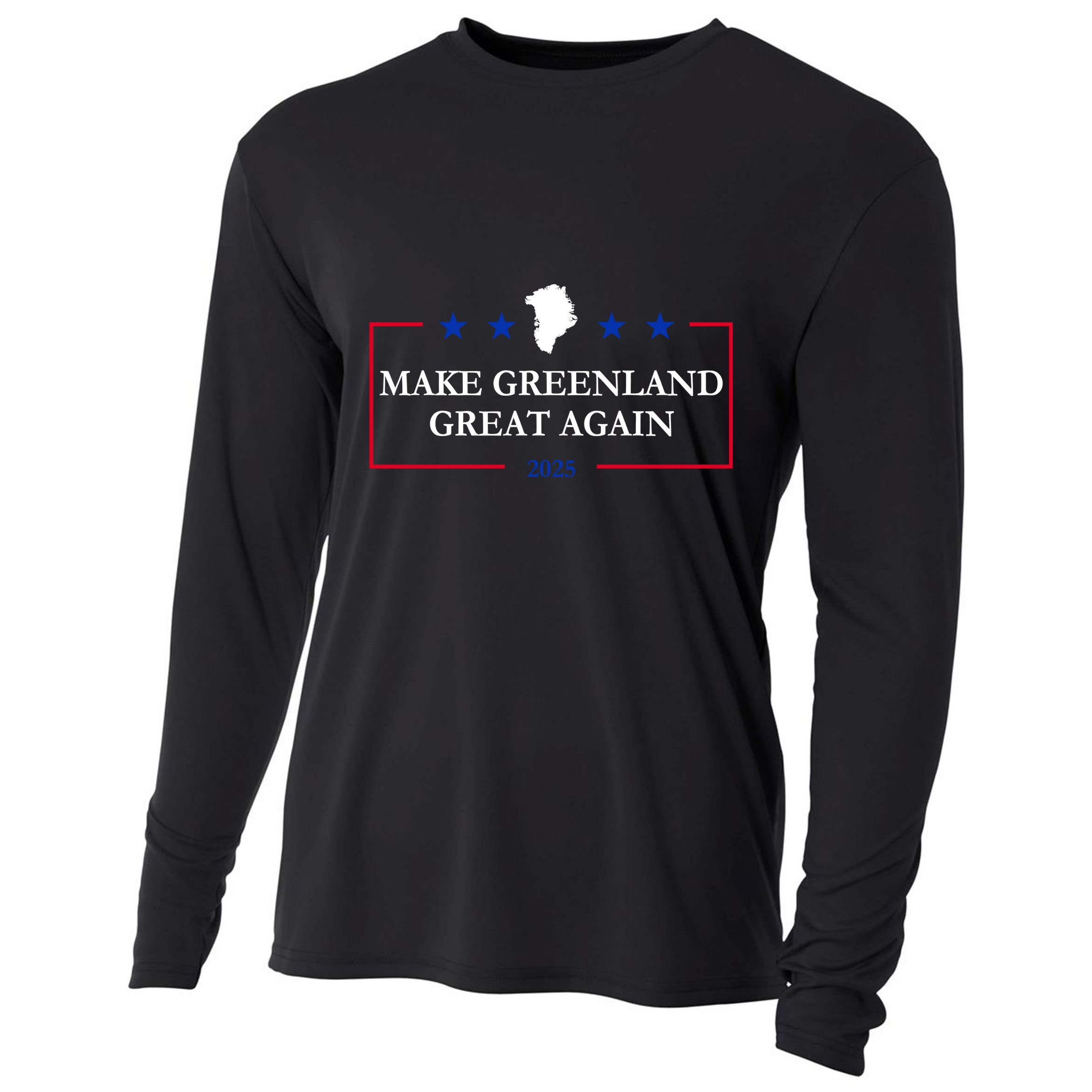 Make Greenland Great Again 2025 51st State Greenland Cooling Performance Long Sleeve Crew