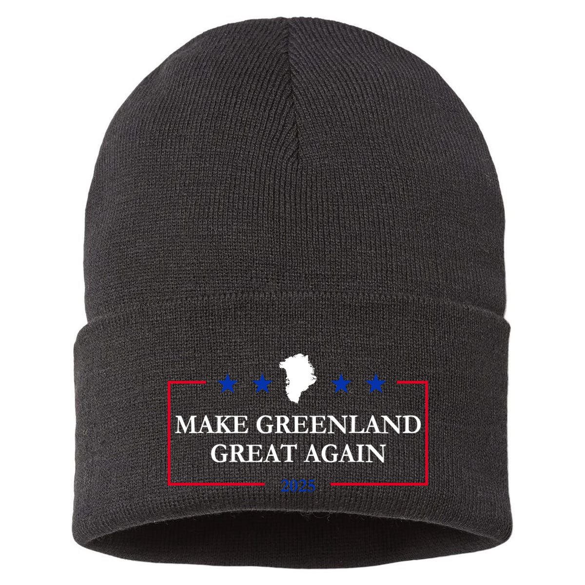 Make Greenland Great Again 2025 51st State Greenland Sustainable Knit Beanie
