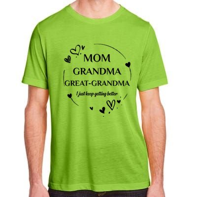 Mom Grandma Great Grandma Promoted To Great Grandma Gift Adult ChromaSoft Performance T-Shirt