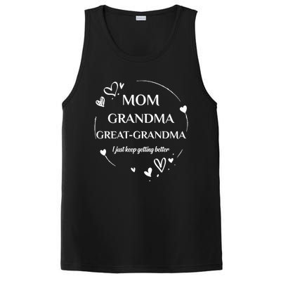 Mom Grandma Great Grandma Promoted To Great Grandma Gift PosiCharge Competitor Tank