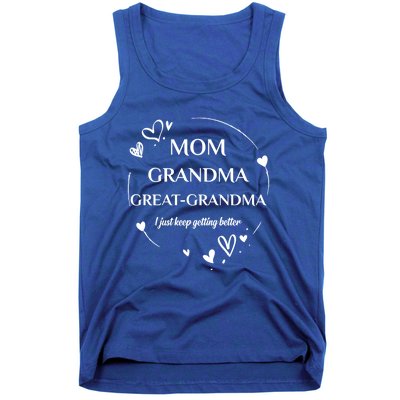 Mom Grandma Great Grandma Promoted To Great Grandma Gift Tank Top