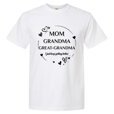 Mom Grandma Great Grandma Promoted To Great Grandma Gift Garment-Dyed Heavyweight T-Shirt