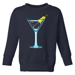 Martini Glass Green Olives Bartender Vodka Drink Toddler Sweatshirt