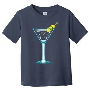 Martini Glass Green Olives Bartender Vodka Drink Toddler T-Shirt