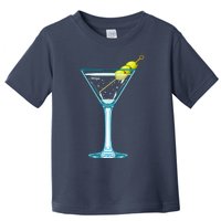 Martini Glass Green Olives Bartender Vodka Drink Toddler T-Shirt