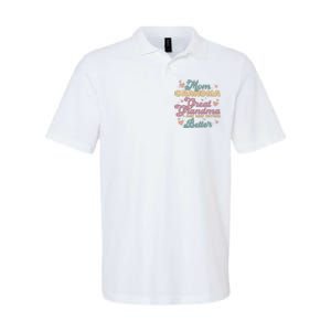 Mom Grandma Great Grandma I Just Keep Getting Better Softstyle Adult Sport Polo