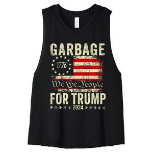 Make Garbage Great Again Garbage For Trump 2024 Women's Racerback Cropped Tank