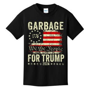 Make Garbage Great Again Garbage For Trump 2024 Kids T-Shirt