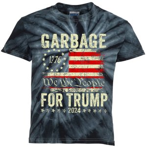 Make Garbage Great Again Garbage For Trump 2024 Kids Tie-Dye T-Shirt