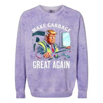 Make Garbage Great Again Trump Colorblast Crewneck Sweatshirt