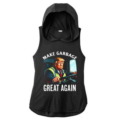 Make Garbage Great Again Trump Ladies PosiCharge Tri-Blend Wicking Draft Hoodie Tank