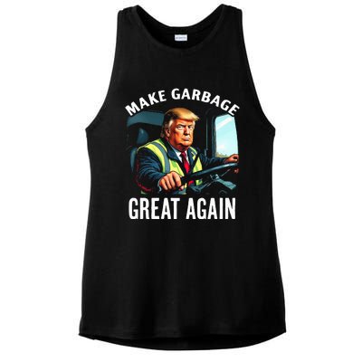 Make Garbage Great Again Trump Ladies PosiCharge Tri-Blend Wicking Tank