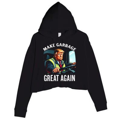 Make Garbage Great Again Trump Crop Fleece Hoodie