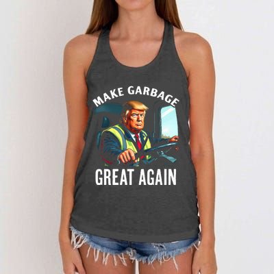 Make Garbage Great Again Trump Women's Knotted Racerback Tank