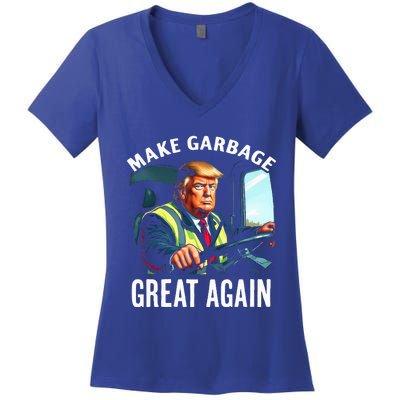 Make Garbage Great Again Trump Women's V-Neck T-Shirt