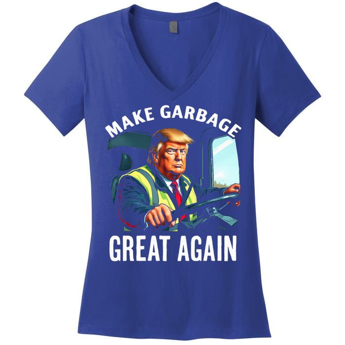 Make Garbage Great Again Trump Women's V-Neck T-Shirt