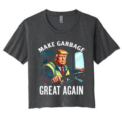 Make Garbage Great Again Trump Women's Crop Top Tee