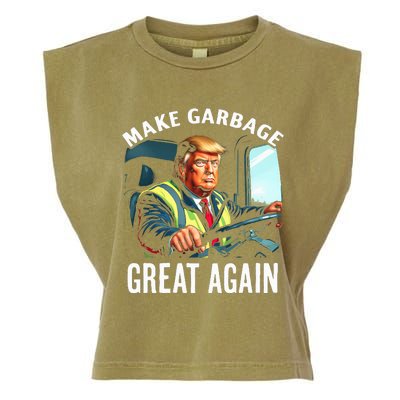 Make Garbage Great Again Trump Garment-Dyed Women's Muscle Tee