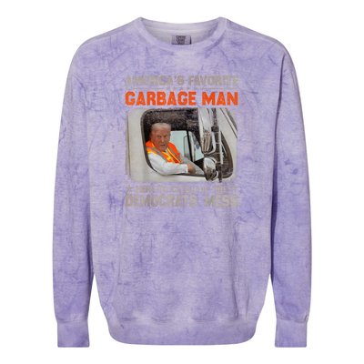 Make Garbage Great Again Garbage For Trump 2024 Colorblast Crewneck Sweatshirt