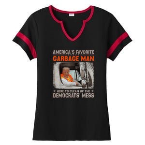 Make Garbage Great Again Garbage For Trump 2024 Ladies Halftime Notch Neck Tee