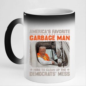 Make Garbage Great Again Garbage For Trump 2024 11oz Black Color Changing Mug