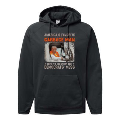 Make Garbage Great Again Garbage For Trump 2024 Performance Fleece Hoodie