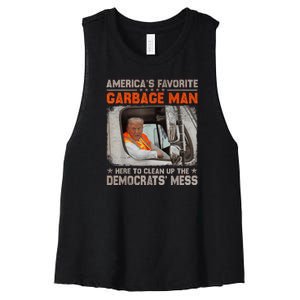 Make Garbage Great Again Garbage For Trump 2024 Women's Racerback Cropped Tank