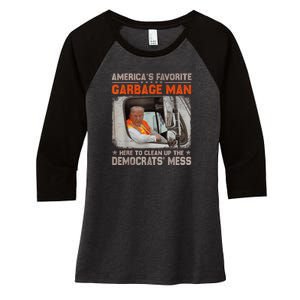 Make Garbage Great Again Garbage For Trump 2024 Women's Tri-Blend 3/4-Sleeve Raglan Shirt