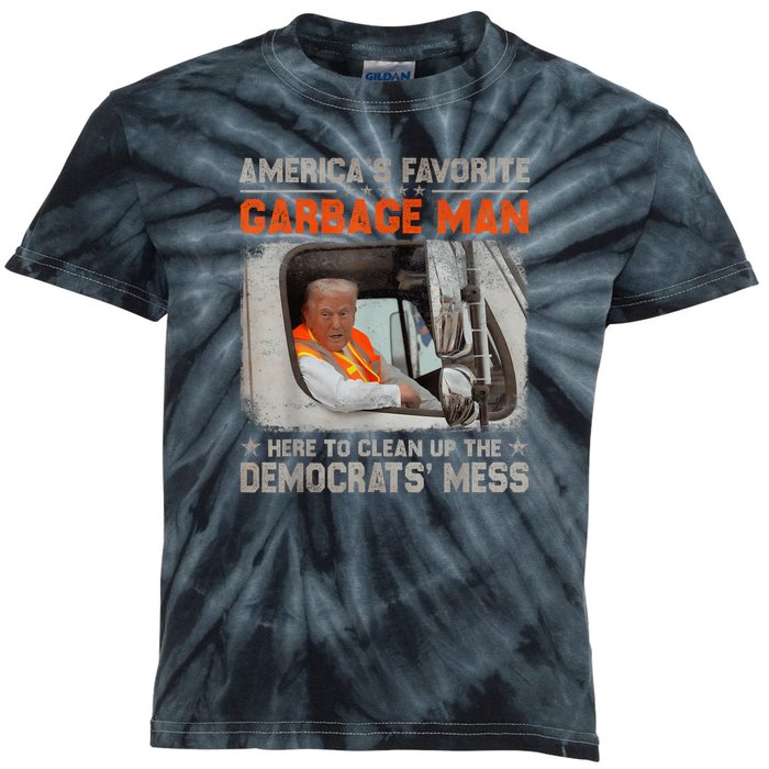 Make Garbage Great Again Garbage For Trump 2024 Kids Tie-Dye T-Shirt