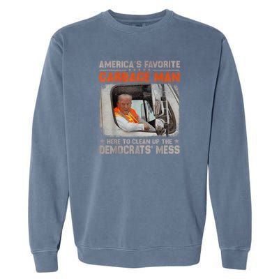 Make Garbage Great Again Garbage For Trump 2024 Garment-Dyed Sweatshirt