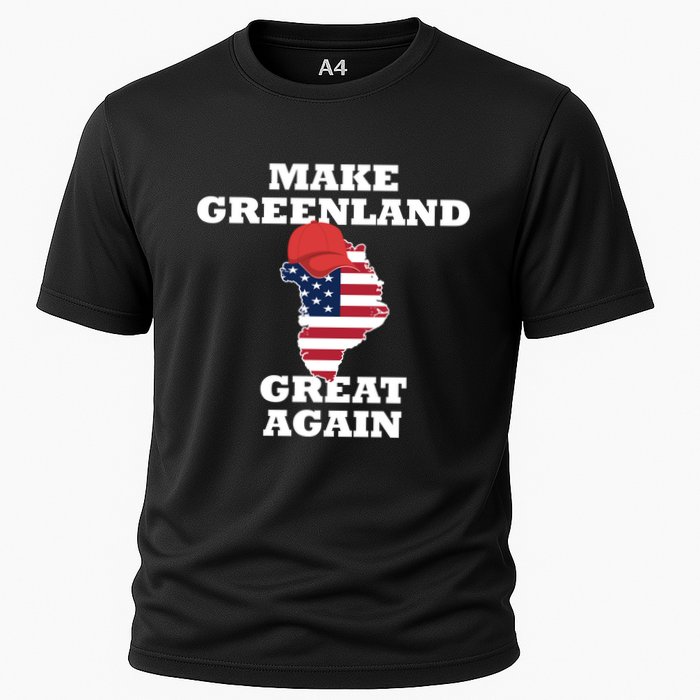Make Greenland Great Again American Flag Cooling Performance Crew T-Shirt