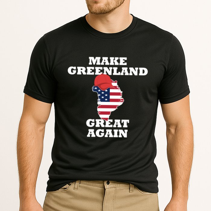 Make Greenland Great Again American Flag Cooling Performance Crew T-Shirt
