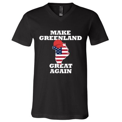 Make Greenland Great Again American Flag V-Neck T-Shirt