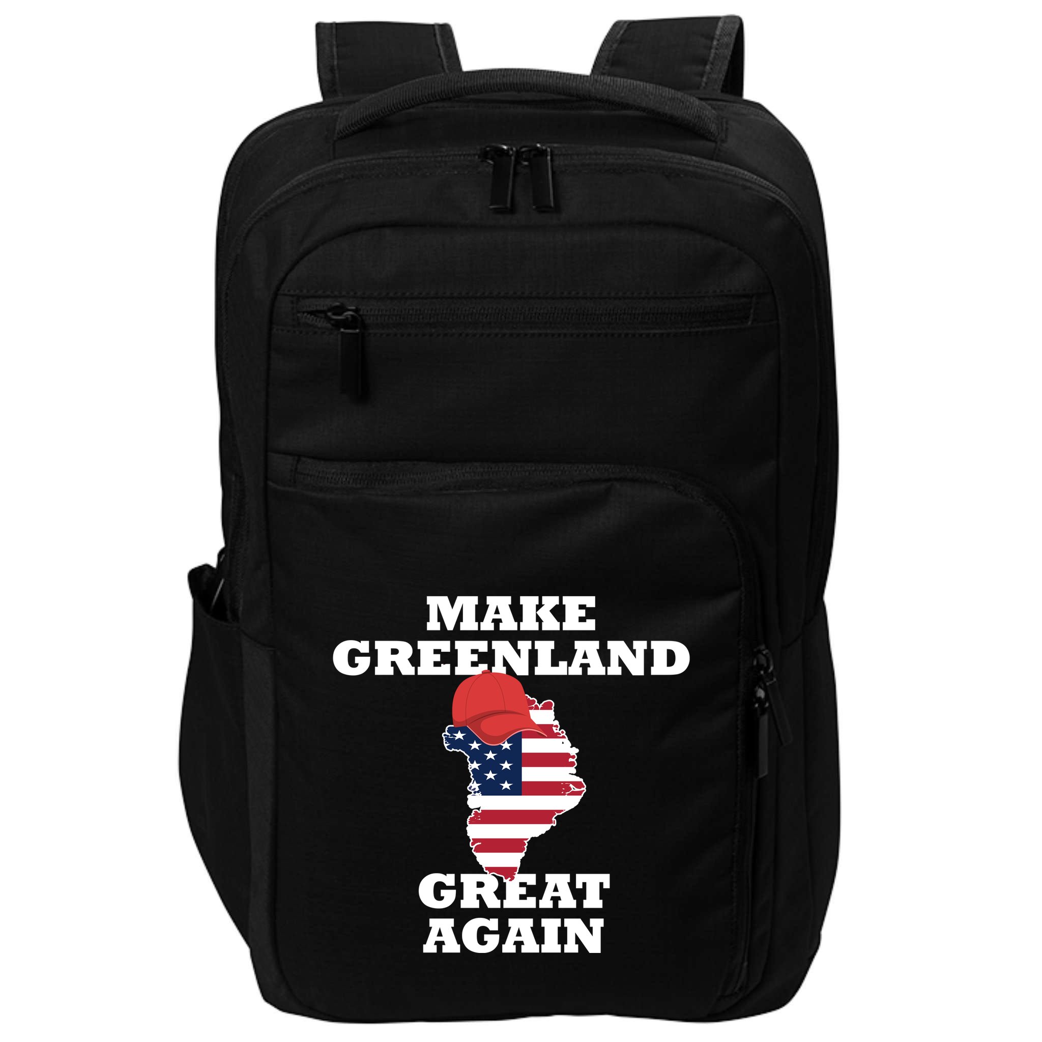 Make Greenland Great Again American Flag Impact Tech Backpack