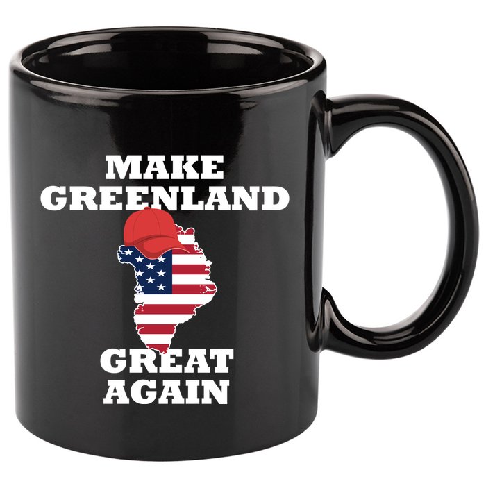 Make Greenland Great Again American Flag 11oz C Handle Ceramic Mug