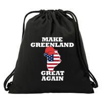 Make Greenland Great Again American Flag Drawstring Bag