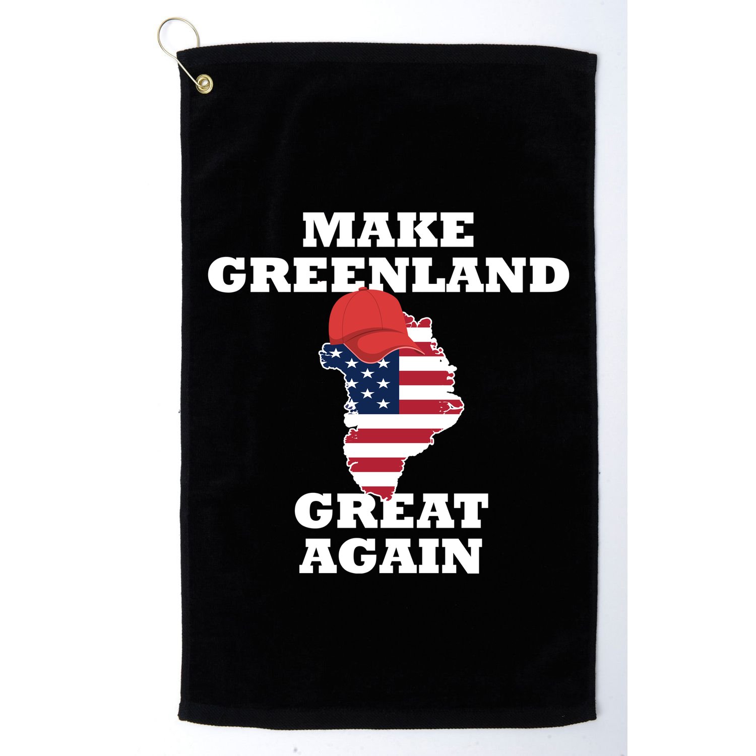 Make Greenland Great Again American Flag Golf Towel