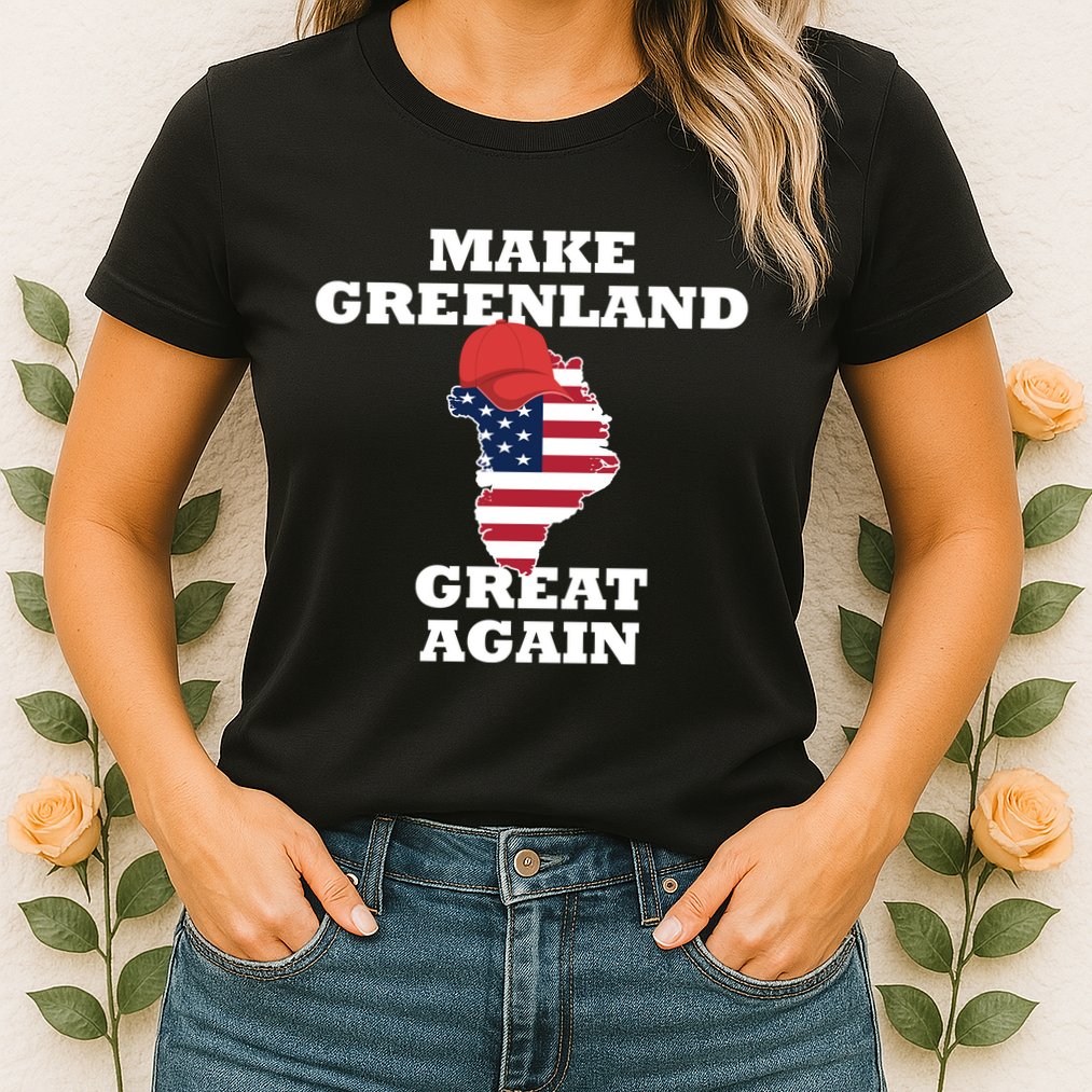 Make Greenland Great Again American Flag Womens T-Shirt