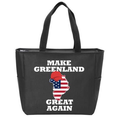 Make Greenland Great Again American Flag Zip Tote Bag