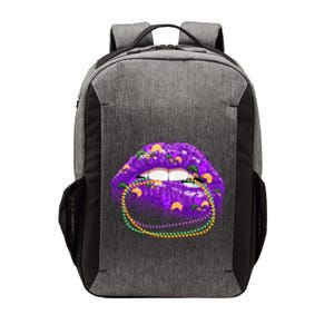 Mardi Gras Glitter Lips And Beads Vector Backpack