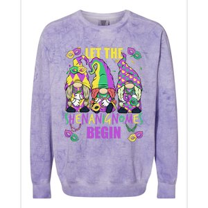 Mardi Gras Gnome 2024 Let The Shenanigans Begin For Colorblast Crewneck Sweatshirt