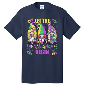 Mardi Gras Gnome 2024 Let The Shenanigans Begin For Tall T-Shirt