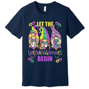 Mardi Gras Gnome 2024 Let The Shenanigans Begin For Premium T-Shirt