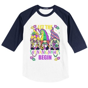 Mardi Gras Gnome 2024 Let The Shenanigans Begin For Baseball Sleeve Shirt