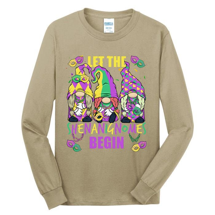 Mardi Gras Gnome 2024 Let The Shenanigans Begin For Tall Long Sleeve T-Shirt