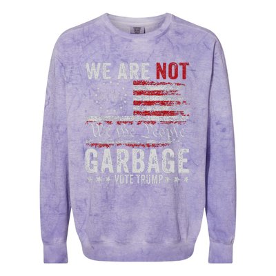 Make Garbage Great Again Garbage For Trump 2024 Colorblast Crewneck Sweatshirt