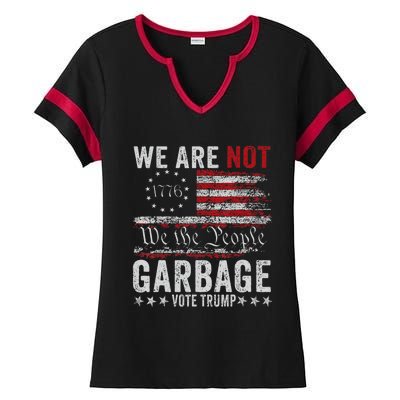 Make Garbage Great Again Garbage For Trump 2024 Ladies Halftime Notch Neck Tee