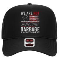 Make Garbage Great Again Garbage For Trump 2024 High Crown Mesh Back Trucker Hat